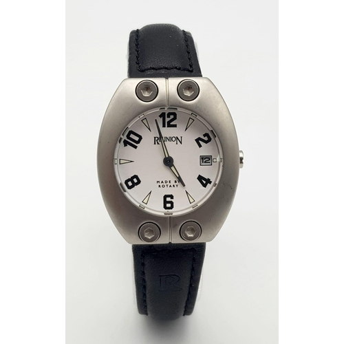 1204 - An Excellent Condition Ladies Brushed Steel, Leather Strap Quartz Watch by Rotary, the Reunion Model... 