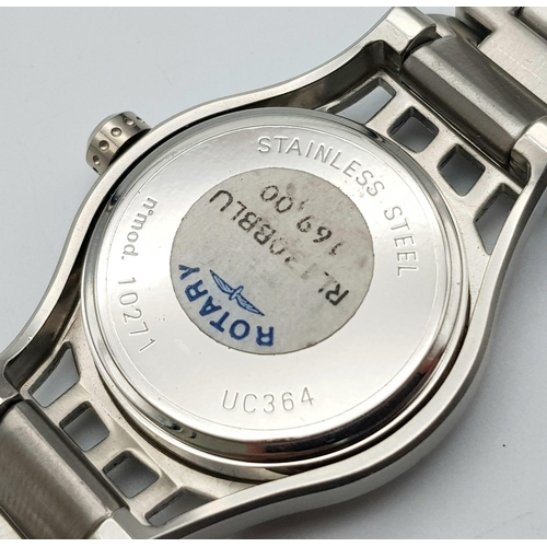 1362 - An Excellent Condition Unisex Stainless Steel Quartz Watch by Rotary, the Reunion Model. 38mm Includ... 