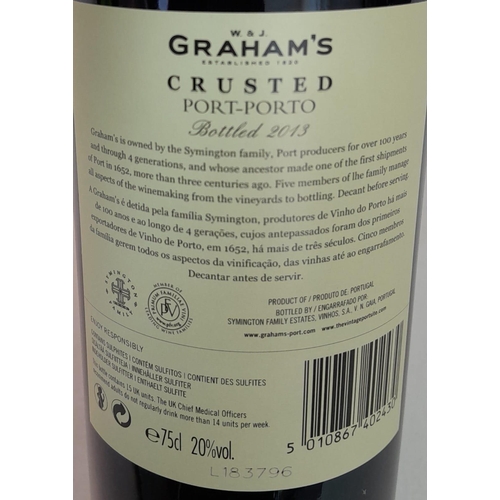 493 - Four Bottles of Port: 2 x Grahams Crusted - 2012 and 2013 (75cl), Taylors First Estate (75cl), and a... 