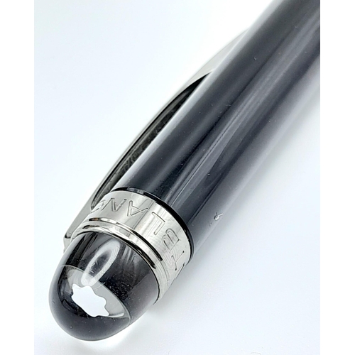 534 - A MONT-BLANC PEN WITH THE CLEAR DOME END AND TWIST EXPOSURE,