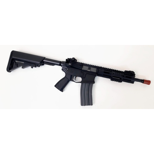 801 - A G&G Armament CM16 2.0 electric air soft gun with battery. With box and manual.