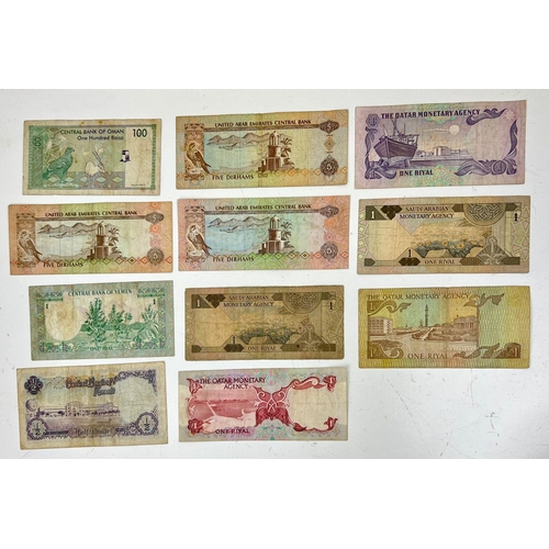 1138 - Eleven Vintage Middle-Eastern Currency Notes - Please see photos for conditions.