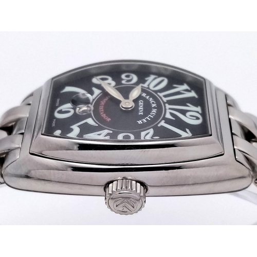 799 - A Frank Muller Conquistador Limited Edition Ladies Watch. Stainless steel bracelet and case - 29mm w... 