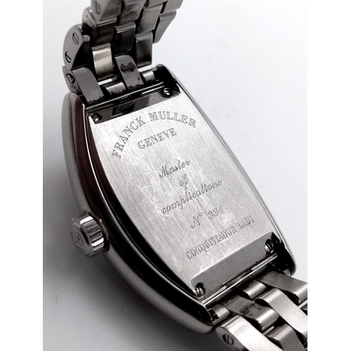 799 - A Frank Muller Conquistador Limited Edition Ladies Watch. Stainless steel bracelet and case - 29mm w... 