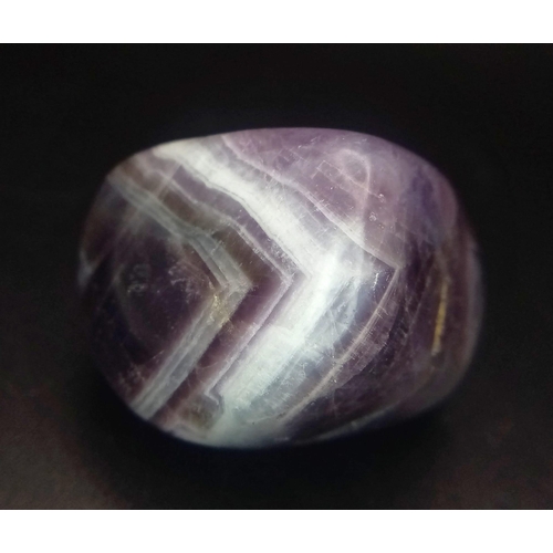 1551 - A Polished Amethyst and Opal Stone - Irregular Shapes. Both 2.5cm x 2.5cm