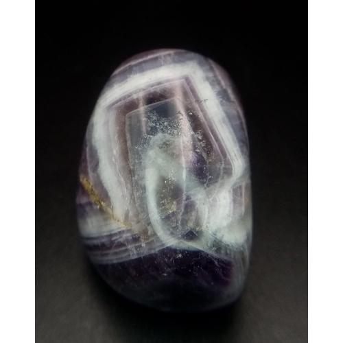 1551 - A Polished Amethyst and Opal Stone - Irregular Shapes. Both 2.5cm x 2.5cm