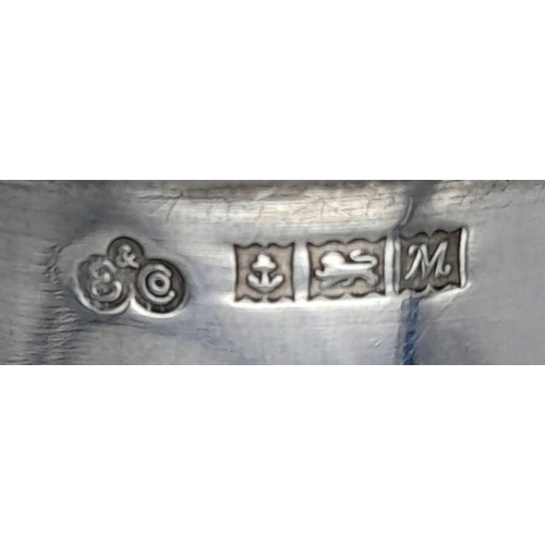 1543 - 2X vintage sterling silver napkin holders. One is gold tone with full Sheffield hallmarks, 1944. The... 