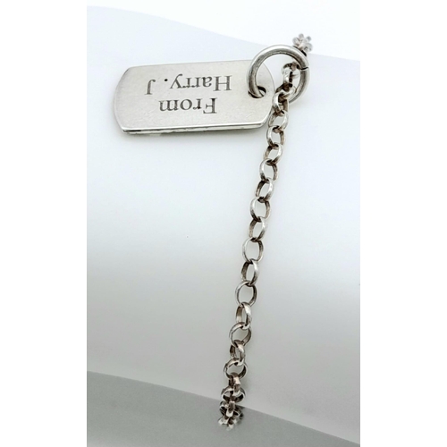 1799 - A 925 silver Grandad pendant on baby silver necklace. Total weight 3.75G. Total length 26cm.