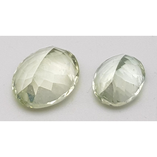 1095 - Two Oval Cut Apple Aquamarines. 4.62 Carats Total.