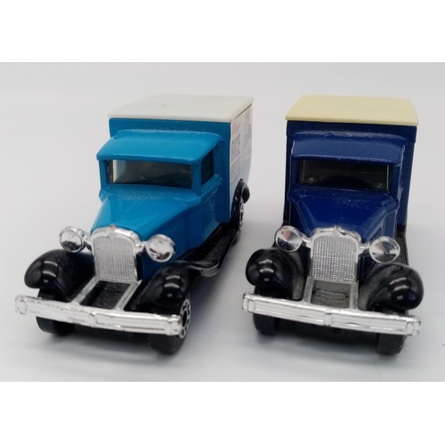 590 - 2 KELLOGG'S DELIVERY VANS IN DIE CAST METAL.