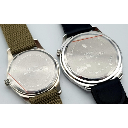 1355 - Two Unworn Military Homage Watches Comprising a 1960’s RAF Design Quartz Watch 41mm Including Crown ... 