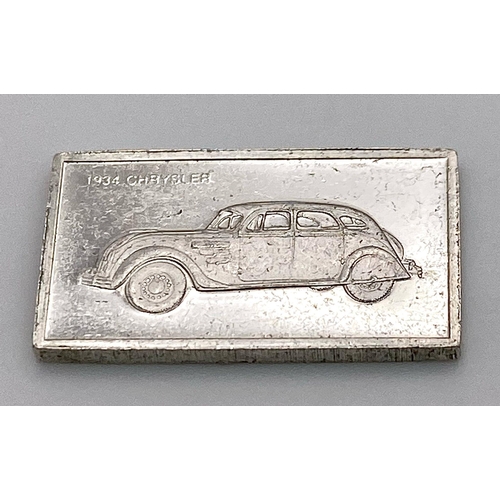 775 - A SELECTION OF 7 AMERICAN CAR MANUFACTURERS MINI PLAQUES WITH LOGO AND CARS AND DATES. BRANDS TO INC... 