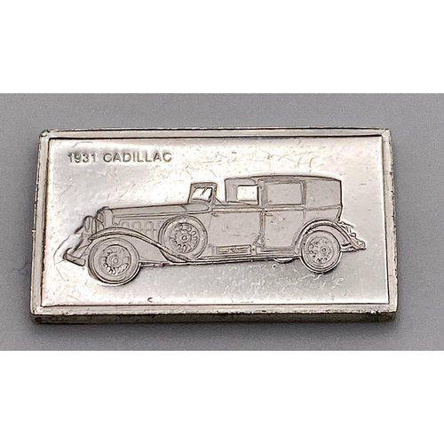 775 - A SELECTION OF 7 AMERICAN CAR MANUFACTURERS MINI PLAQUES WITH LOGO AND CARS AND DATES. BRANDS TO INC... 