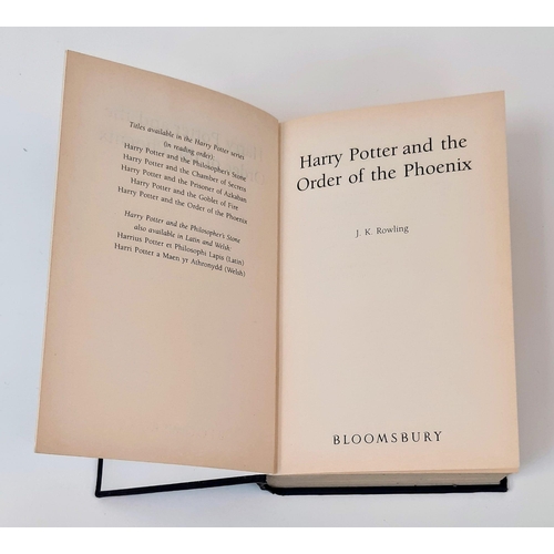 1304 - An Early Hardback Edition of Harry Potter And The Order of The Phoenix.