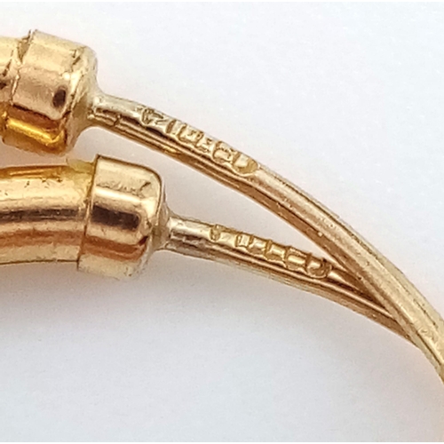 1792 - A Pair of 9K Gold Filled Life-Saver Hoop Earrings.