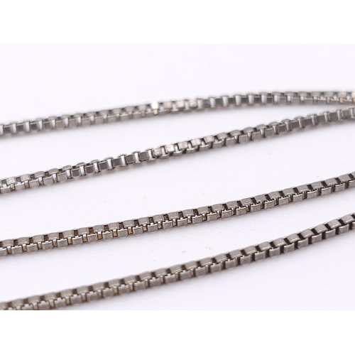 1594 - A 38cms SILVER BOX CHAIN .    2.7gms