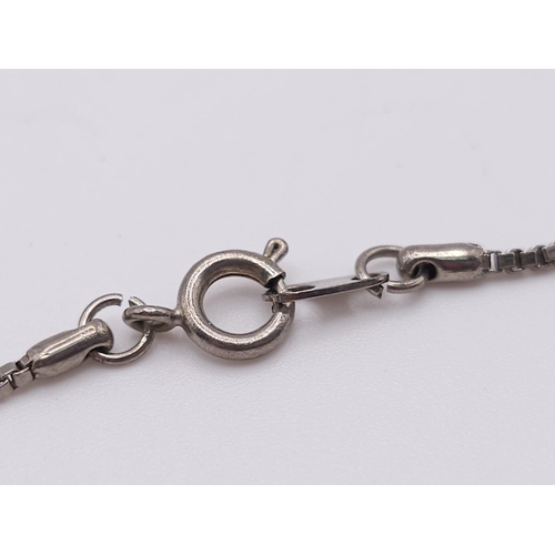 1594 - A 38cms SILVER BOX CHAIN .    2.7gms