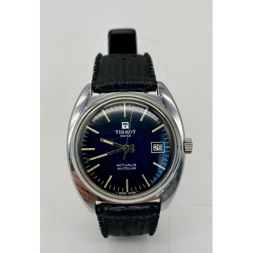 221 - A Vintage Tissot Actualis Autolub Mechanical Gents Watch. Textured synthetic strap. Stainless steel ... 