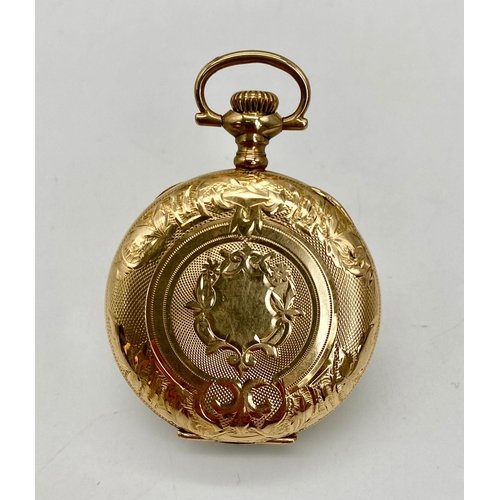 242 - An Antique (1912) Small Elgin Gold Plated Pocket Watch. 15 jewels. 16578165 movement. Top winder. Wh... 