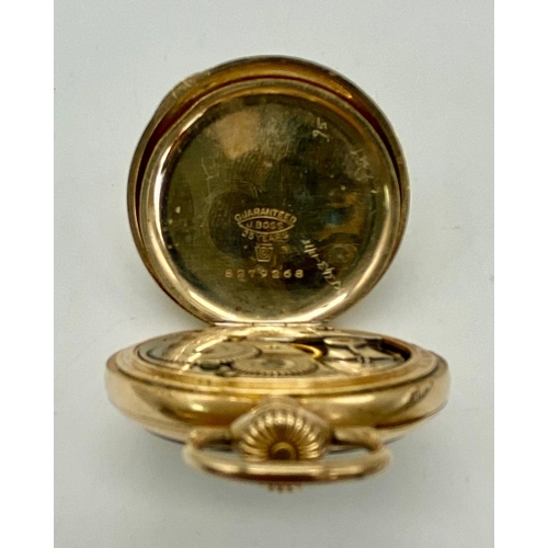 242 - An Antique (1912) Small Elgin Gold Plated Pocket Watch. 15 jewels. 16578165 movement. Top winder. Wh... 