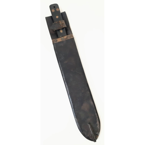 287 - A WWII British Forces Machete and Scabbard in very good condition throughout, marked JJB 1943. Lengt... 