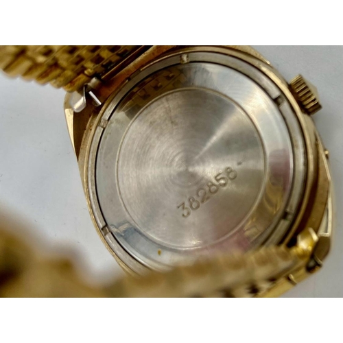 491 - A Nice Vintage Gold Plated Sekonda. 26 jewel automatic movement. Case - 38mm. Metallic cream dial wi... 