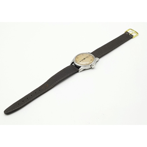 876 - A Vintage Tissot Non-Magnetic Mechanical Gents Watch Black leather strap. Stainless steel case - 30m... 