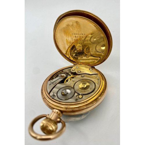 96 - An Antique (1918) Waltham Equity Gold Plated Pocket Watch. 7 jewels. 22402132 movement. White dial w... 