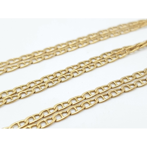 716 - A 9K Yellow Gold Delicate Link Necklace. 50cm length. 3.3g weight.