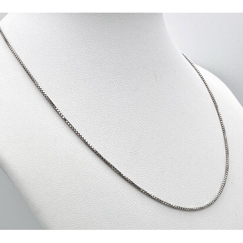 86 - A 14K White Gold Disappearing Necklace. 40cm length. 3.35g weight.