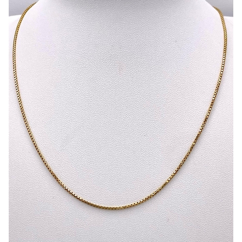 344 - An 18K Yellow Gold Delicate Necklace. 40cm length. 4.3g weight.