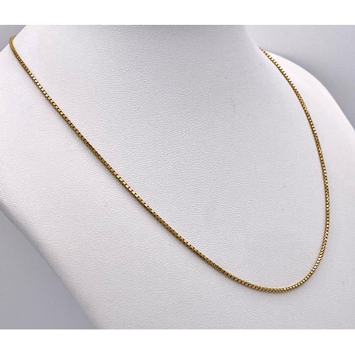 344 - An 18K Yellow Gold Delicate Necklace. 40cm length. 4.3g weight.