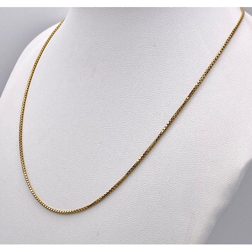 344 - An 18K Yellow Gold Delicate Necklace. 40cm length. 4.3g weight.