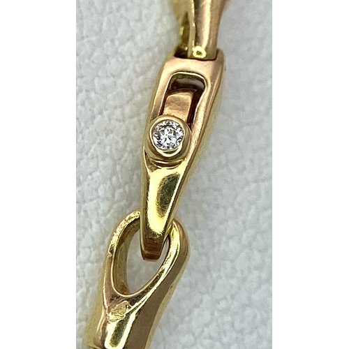 358 - An 18K Yellow Gold (tested) Snake Link Necklace. 41cm. 11.62g weight.