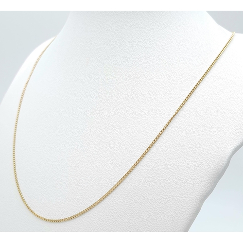 904 - A 9K Yellow Gold Disappearing Necklace. 45cm length. 2.42g weight.