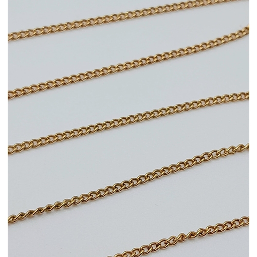 904 - A 9K Yellow Gold Disappearing Necklace. 45cm length. 2.42g weight.