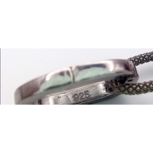 1355 - A 925 Silver Elongated Link Bracelet. Weight - 13.5 gm. 18cm. Comes with a presentation case. Ref: H... 