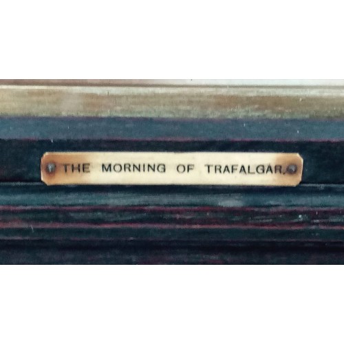 809 - An Antique Framed Copy of a Portrait of Lord Nelson on the Morning of the Battle of Trafalgar. 43cm ... 