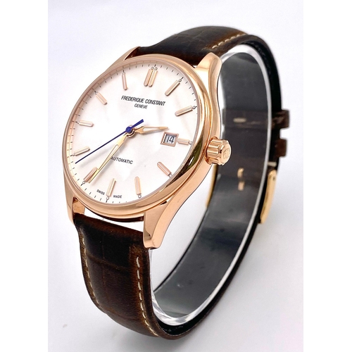 347 - A Stunning Men’s Frederique Constant Rose Gold Tone Automatic Date Watch (2022 Year- Model FC303X5TB... 