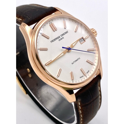 347 - A Stunning Men’s Frederique Constant Rose Gold Tone Automatic Date Watch (2022 Year- Model FC303X5TB... 