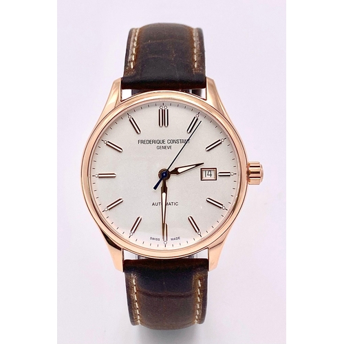 347 - A Stunning Men’s Frederique Constant Rose Gold Tone Automatic Date Watch (2022 Year- Model FC303X5TB... 