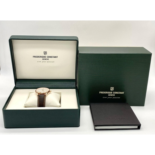 347 - A Stunning Men’s Frederique Constant Rose Gold Tone Automatic Date Watch (2022 Year- Model FC303X5TB... 