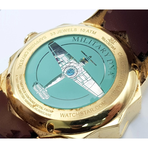 438 - An Excellent Condition, Military DNA, Watch Commemorating the Hawker Hurricane. The Watch is An Auto... 