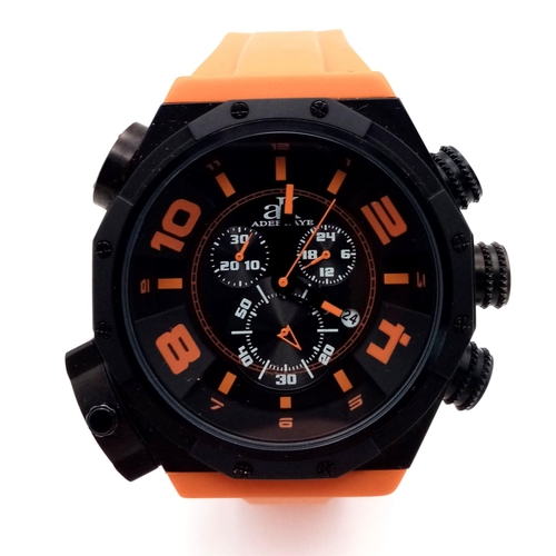 690 - An Unworn Limited Edition Run Adee Kaye, Beverley Hills, Oversize Sports Chronograph. 65mm Including... 