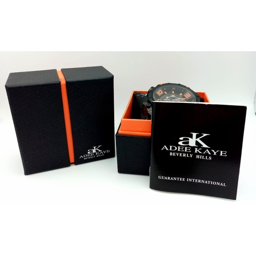 690 - An Unworn Limited Edition Run Adee Kaye, Beverley Hills, Oversize Sports Chronograph. 65mm Including... 