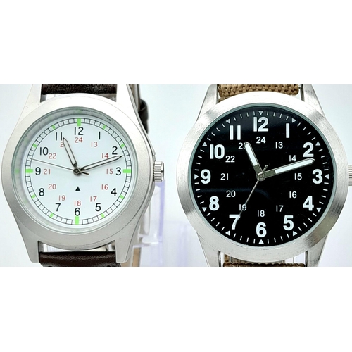 1034 - Two Unworn British Military Homage Watches Comprising a RAF Design Watch 42 mm Including Crown & a 1... 