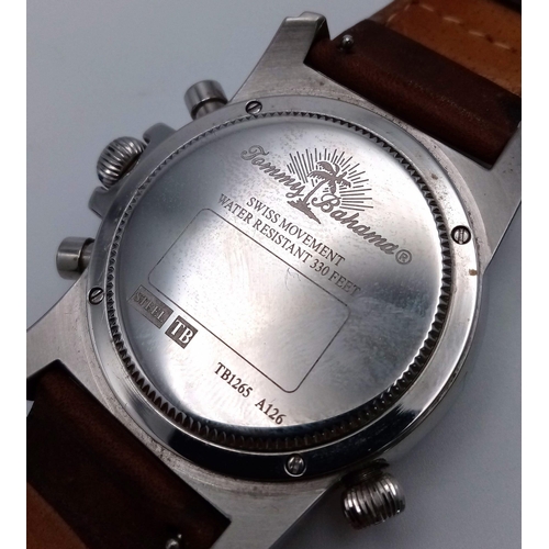 662 - An Excellent Condition, Scarce, Tommy Bahama Men’s Swiss Chronograph Watch Model TB1265. 47mm Includ... 