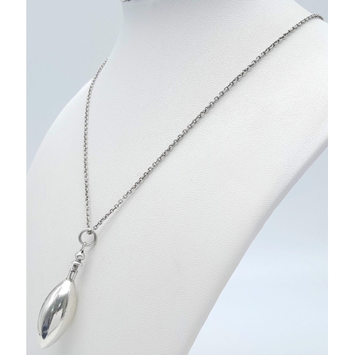 927 - A 925 Perfume Dipper Pendant on a 925 Sterling Silver Necklace. 
Pendant unscrews for a gentle dab. ... 