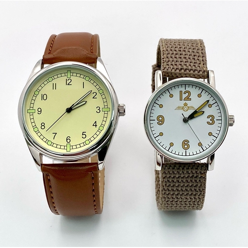 1041 - Two Unworn Military Homage Watches Comprising: a 1940’s Design Canadian Airforce Watch 36mm Includin... 