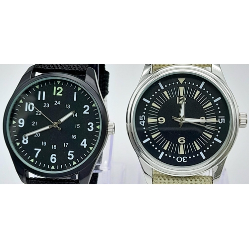 1076 - Two Unworn Australian Military Homage Watches Comprising a 1960’s Australian Divers Watch 45mm Inclu... 